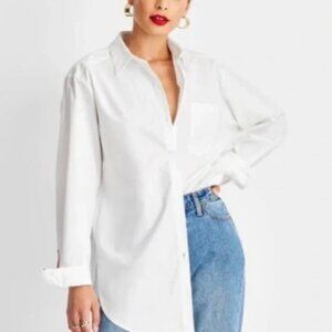 Target Future Collective | White Button Down Shirt | 3XL